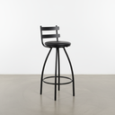 Ver imagem 1 de Kit Cadeira Giratoria e Fixa Altura 70cm Assento 35cm:preto/preto