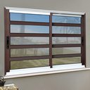 Ver imagem 2 de Janela Alumínio Elite c/Travessas 2F.Moveis 120 x 120 V.Reflex Mix Corten Brimak