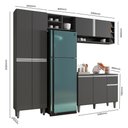 Ver imagem 4 de Cozinha Modulada Vanessa com Balcão Tatiane Cinza sem Tampo - Ajl Móveis Cinza