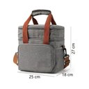Ver imagem 5 de Bolsa Termica Marmita Lancheira Multiuso Alça Trabalho Passeio Academia Dois Compartimentos Cinza