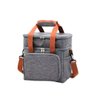 Bolsa Termica Marmita Lancheira Multiuso Alça Trabalho Passeio Academia Dois Compartimentos Cinza - 1