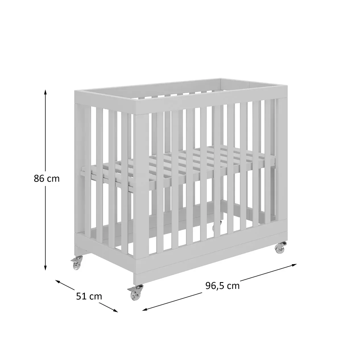 Mini Berço Dobrável Fold Mel:sem/branco - 3