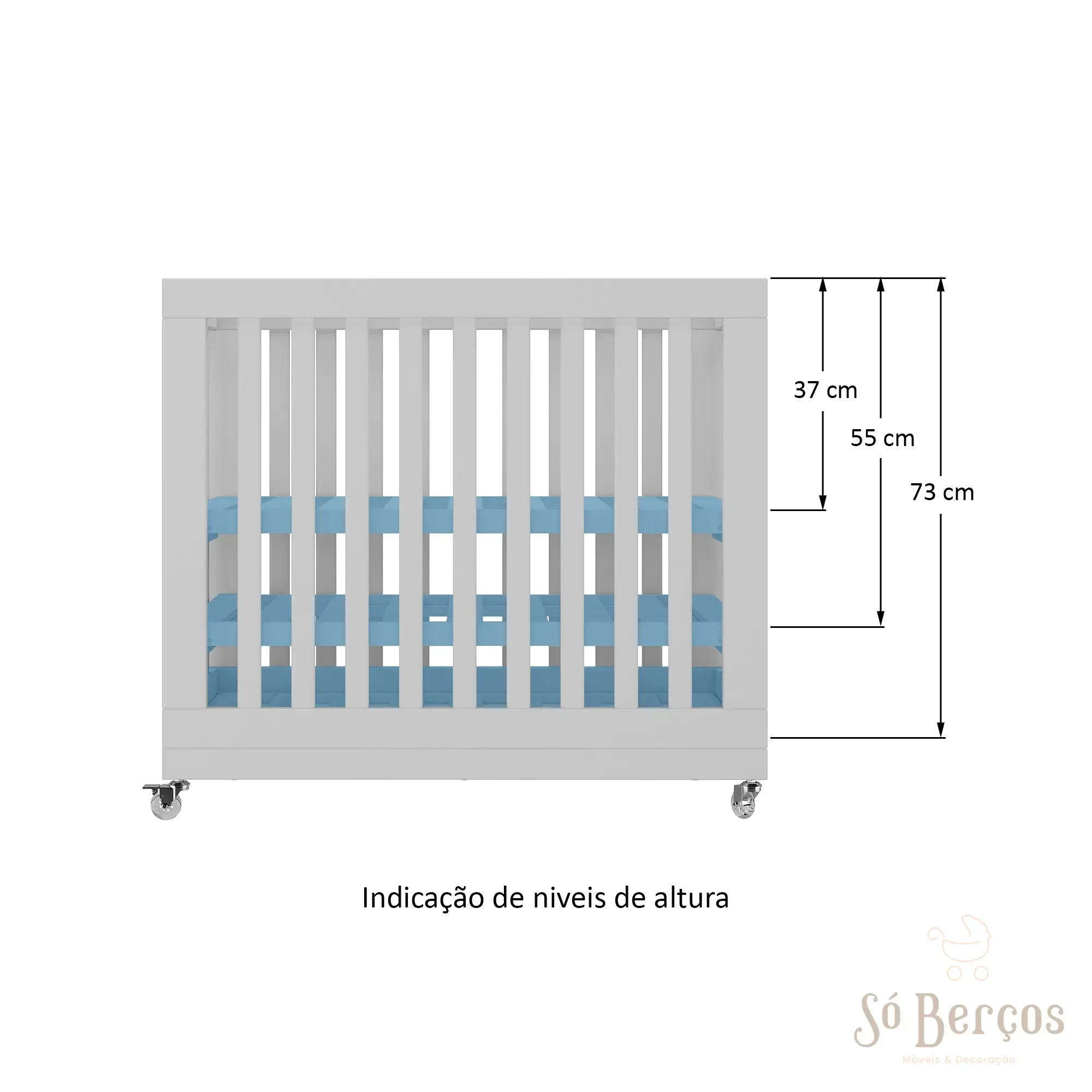 Mini Berço Dobrável Fold Mel:sem/branco - 7