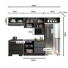 Cozinha Modulada 5 Peças 5 Portas 3 Gavetas com Balcão para Pia Etna - 3