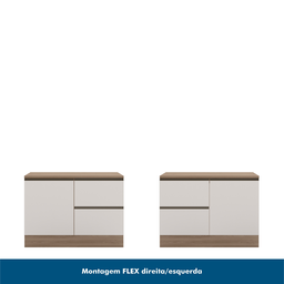 Cozinha Modulada 5 Peças 5 Portas 3 Gavetas com Balcão para Pia Etna - 8