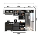 Ver imagem 4 de Cozinha Modulada 5 Peças 5 Portas 3 Gavetas Balcão com Tampo Etna