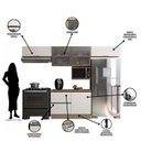 Ver imagem 5 de Cozinha Modulada 5 Peças 5 Portas 3 Gavetas Balcão com Tampo Etna