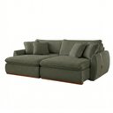 Ver imagem 2 de Sofá Cama 3 Lugares Retrátil Reclinável 270cm Linho com Molas Ensacadas Apolo Yescasa