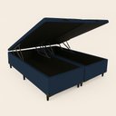 Ver imagem 4 de Cama Box Baú Queen Bipartido Azul 42x158x198