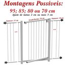 Ver imagem 3 de Grade Portão Pet Bebê Divisor Ambiente 93 a 98 Cm - Branco