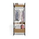 Ver imagem 3 de Guarda-roupa Closet 1 Gaveta Kappesberg Freijó/preto Fosco