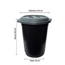 Ver imagem 4 de Cesto Lixeira Grande 60l Tampa Robusta Funcional Plástico Premium Forte