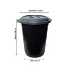 Ver imagem 4 de Cesto Lixeira Grande 60l Tampa Robusta Funcional Plástico Premium Forte