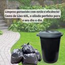 Ver imagem 2 de Cesto Lixeira Grande 60l Tampa Robusta Funcional Plástico Premium Forte