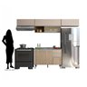 Cozinha Modulada 4 Peças 7 Portas 2 Gavetas com Balcão para Pia Evidence - 4