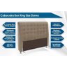 Painel de Cama Box Estofada King Dama Plus Courano Cacau - Simbal - 2