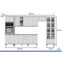Ver imagem 3 de Cozinha Modulada 7 Peças 15 Portas Bless CZ676 Off Linea