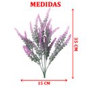 Ver imagem 5 de 4 Ramos Plantas Lavanda Artificiais Rosa com 35 Folhas 40cm