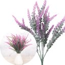 Ver imagem 1 de 4 Ramos Plantas Lavanda Artificiais Rosa com 35 Folhas 40cm