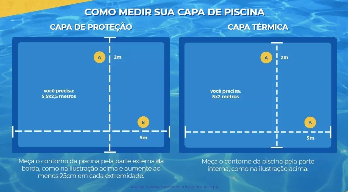 Lona Prática Multiuso Piscinas com Dreno Azul 300 Micras - 10,5x4 - 4