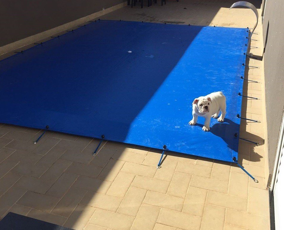 Lona Prática Multiuso Piscinas com Dreno Azul 300 Micras - 10,5x4 - 6