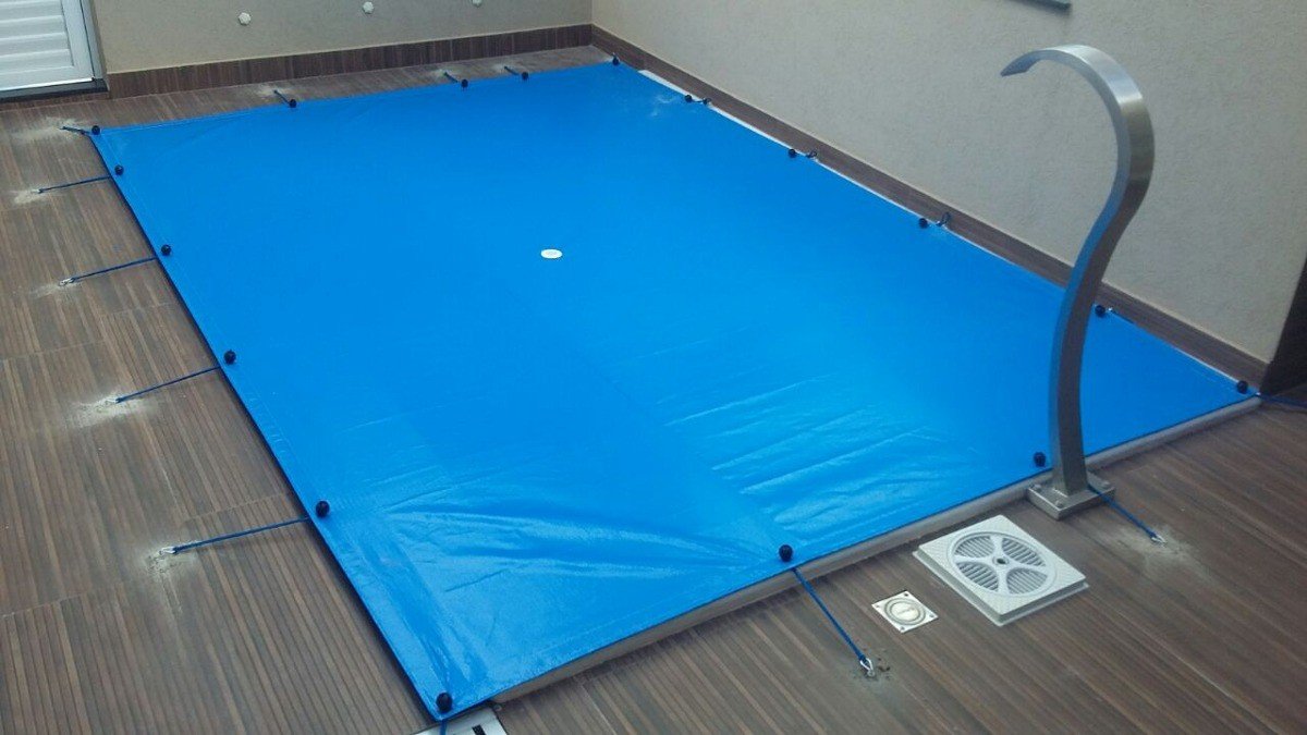 Lona Prática Multiuso Piscinas com Dreno Azul 300 Micras - 10,5x4 - 9