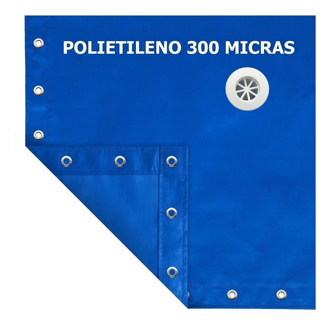 Lona Prática Multiuso Piscinas com Dreno Azul 300 Micras - 10,5x4 - 1