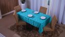 Ver imagem 3 de toalha de mesa quadrada 4 lugares tecido jacquard 1,35x1,50:tiffany