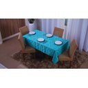 Ver imagem 3 de toalha de mesa quadrada 4 lugares tecido jacquard 1,35x1,50:tiffany