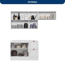 Ver imagem 6 de Cozinha Compacta Modulada Americana 3 Peças 6 Portas 2 Gavetas com Balcão para Pia Unna Yescasa Bran