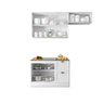Cozinha Modulada 3 Peças 6 Portas 2 Gavetas com Balcão para Pia Unna Yescasa - 6