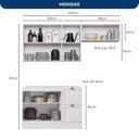 Ver imagem 4 de Cozinha Compacta Modulada Americana 3 Peças 6 Portas 2 Gavetas com Balcão para Pia Unna Yescasa Bran