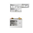 Ver imagem 7 de Cozinha Compacta Americana 3 Peças 6 Portas 2 Gavetas com Balcão para Pia Unna Yescasa Branco