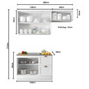 Ver imagem 4 de Cozinha Modulada 3 Peças 6 Portas 2 Gavetas com Balcão para Pia Unna Yescasa