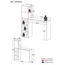Ver imagem 4 de Armário de Cozinha com 1 Porta e Mesa/Bancada MP6004 Multimóveis Branco