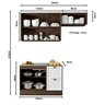 Cozinha Modulada 3 Peças 6 Portas 2 Gavetas com Balcão para Pia Unna - 3