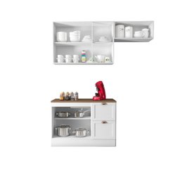 Cozinha Modulada 3 Peças 6 Portas 2 Gavetas Balcão com Tampo Unna Yescasa - 6