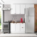 Ver imagem 1 de Cozinha Modulada 3 Peças 6 Portas 2 Gavetas Balcão com Tampo Unna Yescasa Branco