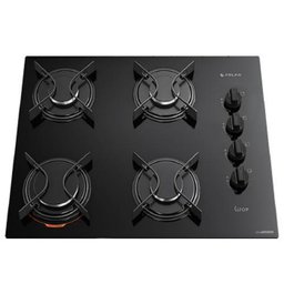 Fogão Cooktop 4 Bocas Atlas Utop Vidro Temperado - Preto - 1