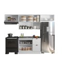 Ver imagem 6 de Cozinha Completa Modulada 4 Peças com Balcão para Pia sem Tampo Unna Yescasa Branco