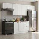 Ver imagem 1 de Cozinha Completa Modulada 4 Peças com Balcão para Pia sem Tampo Unna Yescasa Branco
