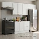 Ver imagem 3 de Cozinha Completa Modulada 4 Peças com Balcão para Pia sem Tampo Unna Yescasa Branco