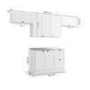 Ver imagem 5 de Cozinha Completa Modulada 4 Peças com Balcão para Pia sem Tampo Unna Yescasa Branco
