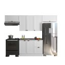 Ver imagem 6 de Cozinha Modulada 4 Peças 7 Portas 2 Gavetas com Balcão para Pia Unna Yescasa Branco