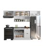 Cozinha Modulada 4 Peças 7 Portas 2 Gavetas com Balcão para Pia Unna Yescasa - 6