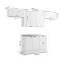 Ver imagem 5 de Cozinha Completa Modulada 4 Peças com Balcão para Pia sem Tampo Unna Yescasa Branco
