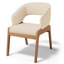 Ver imagem 5 de Kit 05 Cadeiras de Jantar e Estar Living Estofada Lince L02 Linho Bege Escuro - Lyam Decor