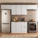 Ver imagem 1 de Cozinha Modulada 4 Peças 7 Portas 2 Gavetas Balcão com Tampo Unna Yescasa Branco
