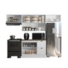 Cozinha Modulada 4 Peças 7 Portas 2 Gavetas Balcão com Tampo Unna Yescasa - 6