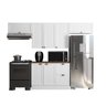 Cozinha Modulada 4 Peças 7 Portas 2 Gavetas Balcão com Tampo Unna Yescasa - 3